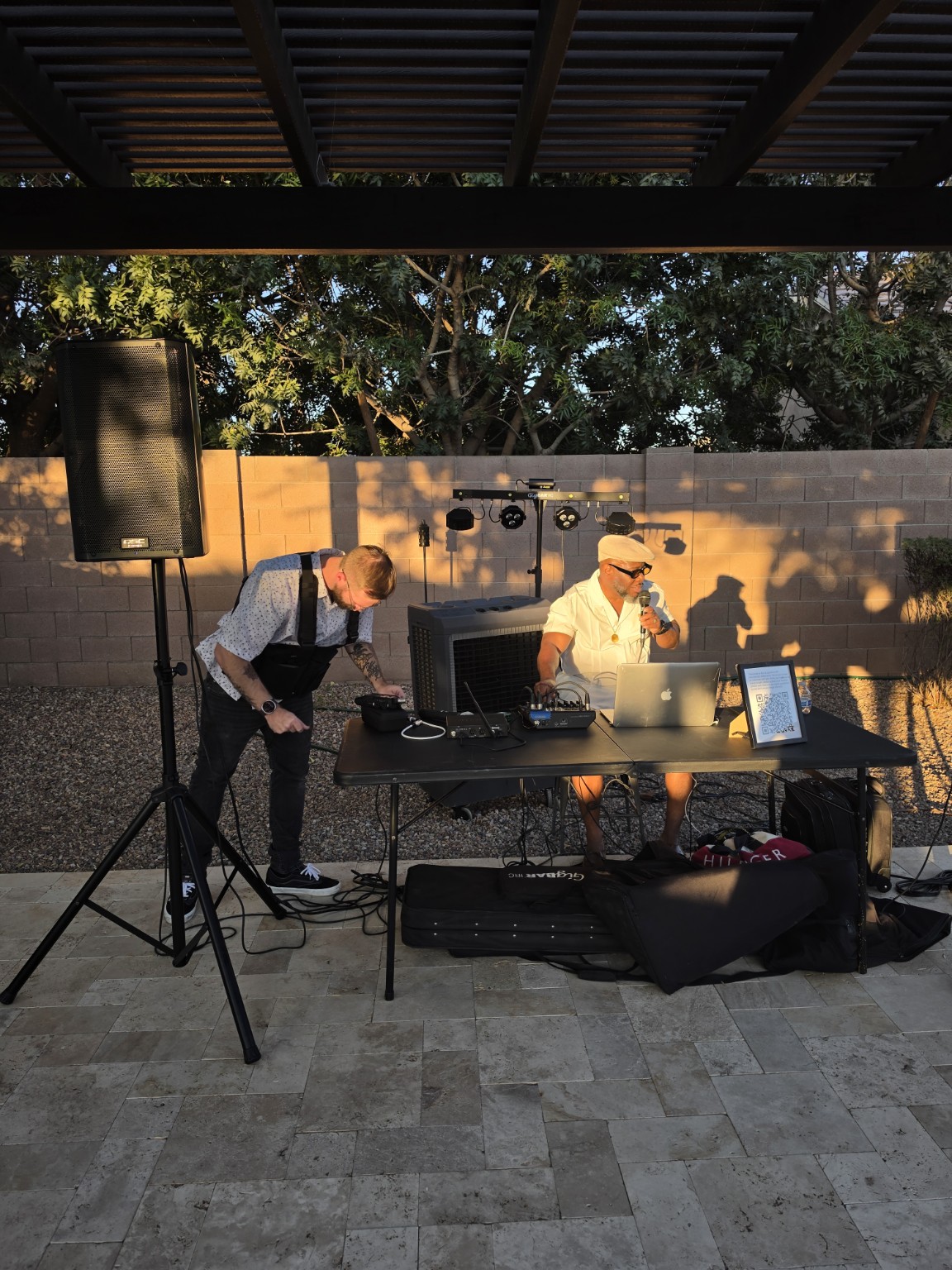 Steady Hands team running live DJ and lighting production